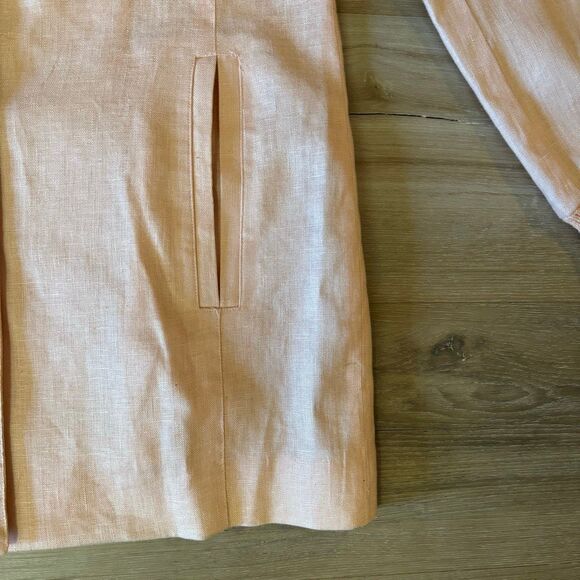 Vintage Joseph Ho Women's Size 8 Nautical Anchor Embellished Linen Blazer Jacket - Picture 2 of 7